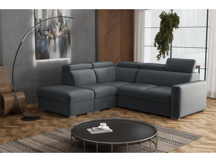 Sedací souprava Petrit IX levá Paros tmavě šedá