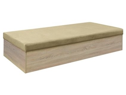 AGNES - válenda - (Ida plus) pružinová matrace1/2,  látka SVĚTLE HNĚDÁ JZ02 /korpus demont 2/2 Baldorino (dub sonoma) - kolekce "FN" (K250)