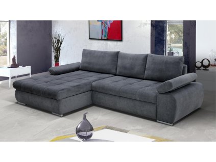 Sedací souprava Brenda levá tmavě šedá