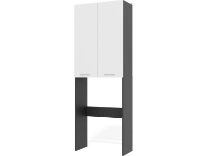 Skříňka nad pračku Pema 2DD antracit/bílá