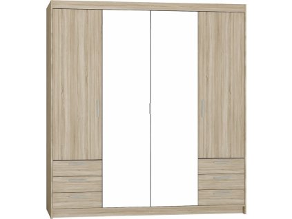 Skříň Enja 4D6S se zrcadlem dub sonoma