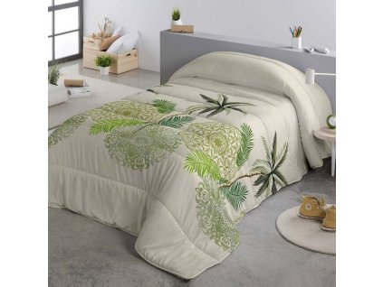 Přikrývka z mikrovlákna s potiskem tropických listů 200g/m2 (Velikost 220x240 cm)