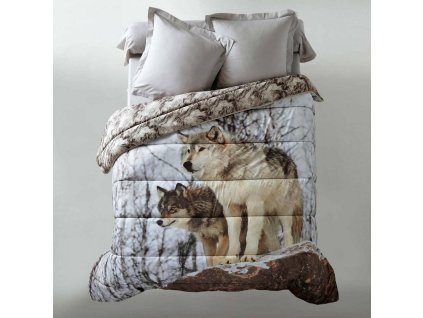 Přikrývka s fotopotiskem Vlka, mikrovlákno 200g/m2 (Velikost 140x200 cm)