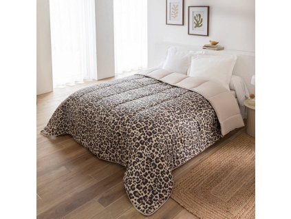 Přikrývka z mikrovlákna s leopardím vzorem 400g/m2 (Velikost 140x200 cm)