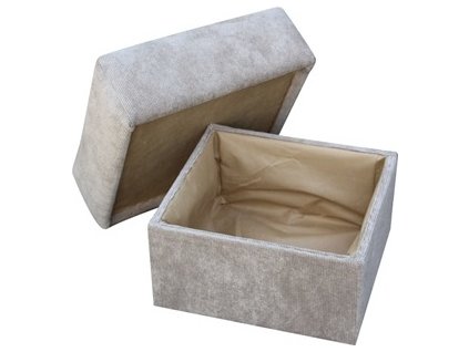 ALASKA NEW taburet 46x36x46 - látka RUN AGAIN 11 - Světle hnědá (FE) - kolekce "E" (K250) NOVINKA