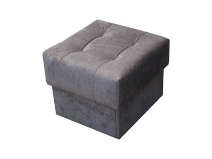 ALASKA NEW taburet 46x36x46 - látka RUN AGAIN 20 - Hnědá (FE) - kolekce "E" (K250) NOVINKA