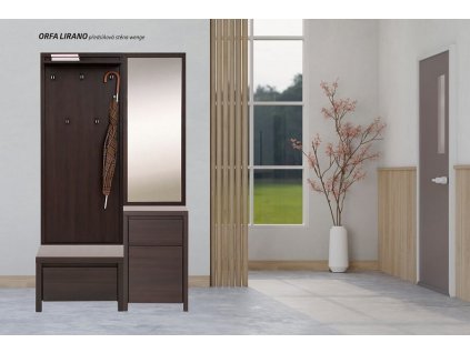 ORFA LIRANO wenge předsíňová stěna (KASPIAN=KOM1D1SP, LUS/50, SBUT/60, WIE/60) ***
