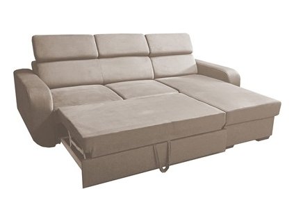 ELIZA rohová - UNI - sedací souprava látka MANILA 02 - béžová (2F+OTM=2BALÍKY) - kolekce "E" (D) (K250) NOVINKA