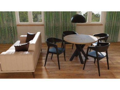 Jídelní stůl SWEN 100/140x100 (Barevné provedení DS - DUB SONOMA)