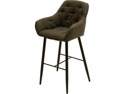 Židle barová čalouněná DONA podnož černá kovová (POTAHOVÁ LÁTKA ASTON 571, Prvedení Černý mat)