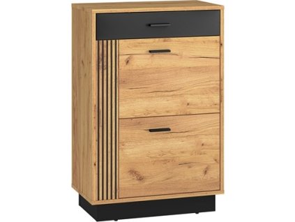 VANESSA TRENDY 04 - Komoda 1S2K ,lamino dub craft zlatý/ černá (ML) (Vasco03=1BALÍK) (K150) NOVINKA