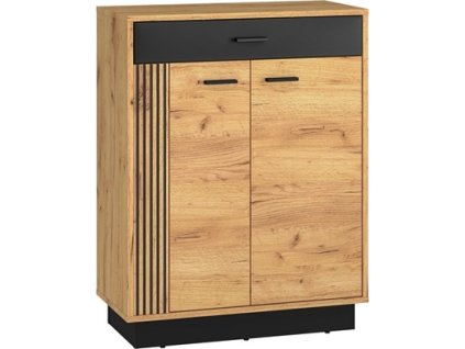 VANESSA TRENDY 05 - Komoda 1S2D ,lamino dub craft zlatý/ černá (ML) (Vasco05=1BALÍK) (K150) NOVINKA