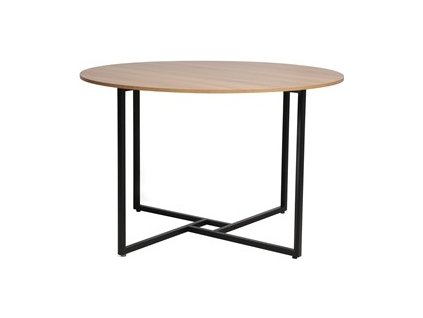 TRENDY ALTOS -jídelní stůl kulatý 120 - lamino DUB/ noha černá mat ( ALTODC)  (S) (K150-E)