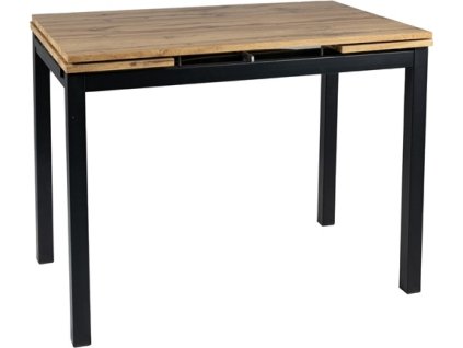 TRENDY 017-MDF jídelní stůl rozkládací - dub artisan/ nohy černý mat kov (GD017DAC110) (S) (K150-E)