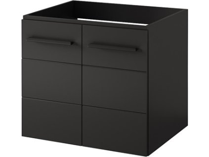 SHEFIELD 38 - Skříňka pod umyvadlo 80 2D BEZ DESKY, lamino ČERNÁ MAT (SZ) (SWING 38=1BALÍK) (K150-E) NOVINKA