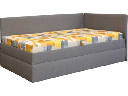 OPTIMUS 4 -válenda 110 s úp 2x čelo UNI,pružinová matrace, korpus ET91šedá / NI01šedooranžová - kolekce "FN" (Optima=1balík)(K250)NOVÁ LÁTKA