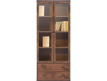 INDIANA II NEW - Vitrína JWIT 2W2S/80, lamino dub sutter (MONTANA 015 JWIT 2D2S/80 - 4 BALÍKY )(UG) (K150) NOVINKA