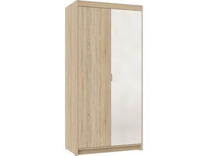 EVERLY 1D1L - skříň s 1 ZRCADLEM BEZ NÁDSTAVCE - Dub sonoma (ELENA SO02-2D1L) "LP" (K150-Z)
