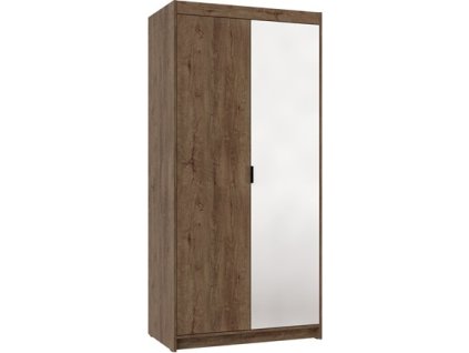 EVERLY 1D1L - skříň s 1 ZRCADLEM BEZ NÁDSTAVCE - Dub lefkas (ELENA DL02-2D1L) "LP" (K150-Z)