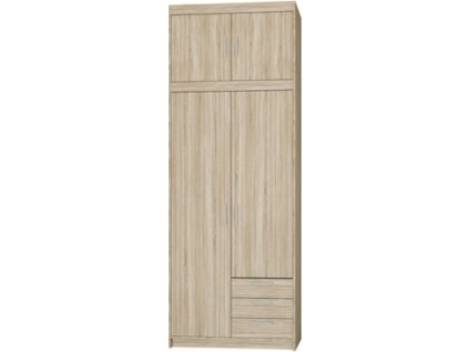 EVERLY 2D3SN - skříň S NÁDSTAVCEM - Dub sonoma (ELENA SO02 3S1+NAEL SO02) "LP" (K150-Z)