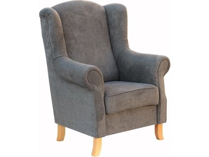 LEONARDO NEW křeslo - ŠIRŠÍ - DIOSA 93 grafitová , nožky buk  - (FE) (K250) NOVÁ LÁTKA