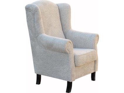 LEONARDO NEW křeslo - ŠIRŠÍ - DIOSA 84 světle šedá , nožky venge  - (FE) (K250)