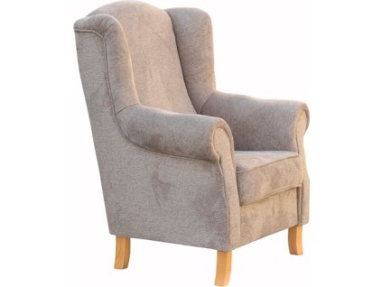 LEONARDO NEW křeslo - ŠIRŠÍ - DIOSA 19 hnědá , nožky buk  - (FE) (K250)