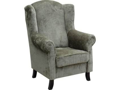 LEONARDO NEW křeslo - ŠIRŠÍ - zelená olivová Perfect Harmony 39 , nožky wenge  - kolekce "E" (FE) (K250-Z) NOVÁ LÁTKA