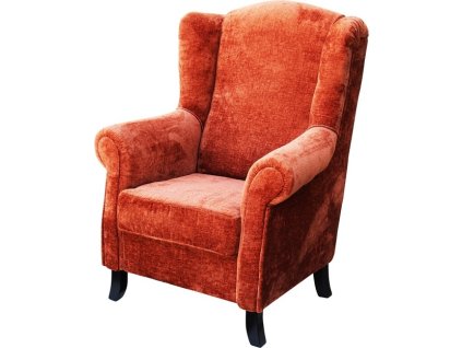 LEONARDO NEW křeslo - ŠIRŠÍ - teracotta Perfect Harmony 52 , nožky wenge  - kolekce "E" (FE) (K250-Z) NOVÁ LÁTKA