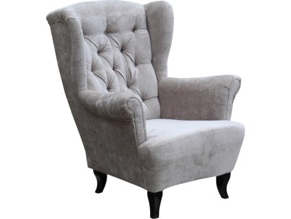 LUDWIG -křeslo ,látka Perfect Harmony 04 - béžová /nohy wenge  kolekce - "E" (FE) (K250-Z) NOVÁ LÁTKA