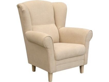 KLIPOS (CLIP) - křeslo látka béžová AS02/ nožky dub sonoma, kolekce "FN" (K250)