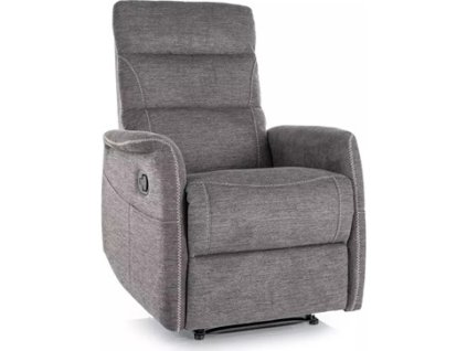 SOLOMIA BREGO M - relaxační křeslo elektrické  s masážní funkcí - látka TMAVĚ ŠEDÁ -BREGO 18, Nosnost 150kg (S) (SOLONMBRCSZ18) (K150)