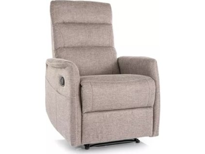 SOLOMIA BREGO M - relaxační křeslo elektrické  s masážní funkcí - látka  BÉŽOVÁ -BREGO 34, Nosnost 150kg (S) (SOLONMBRBE34) (K150)