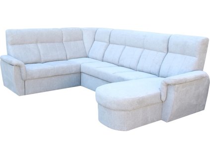 MODENA U Pravá sedací souprava, látka SVĚTLE ŠEDÁ Aragon 83 (FE) kolekce - "E"  (K250-Z) NOVÁ AKČNÍ LÁTKA