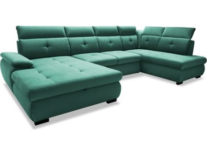 CALDO U - Levá - sedací souprava (CLOUD I/WIND I/ DWIN I) látka olivová ARAGON 39 kolekce "GB"  (K250) NOVÁ LÁTKA