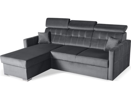 ACERO NEW- UNI - sedací souprava - látka tmavě šedá CASTEL 93,bílé prošití -(ASTI) kolekce "MP" (K250) NOVINKA