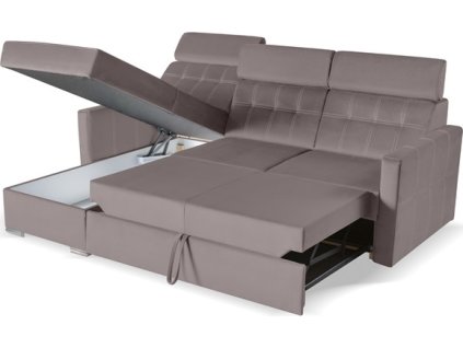 ACERO NEW- UNI - sedací souprava - látka hnědá CASTEL 20,bílé prošití -(ASTI) kolekce "MP" (K250) NOVINKA