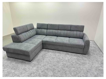 CUBE - LEVÁ  sedací souprava (CASTEL) látka - ARAGON 93 šedá - celočalouněná i záda  - kolekce "B" (K250-Z) NOVINKA