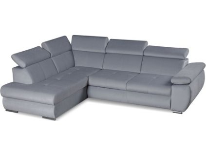 BASTIEN XL - LEVÁ rohová sedací souprava - látka SVĚTLE ŠEDÁ Sereno 693 (BOSTON XL=2balíky) kolekce "MP" (K250) NOVINKA