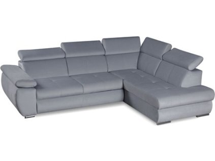 BASTIEN XL - PRAVÁ rohová sedací souprava - látka SVĚTLE ŠEDÁ Sereno 693 (BOSTON XL=2balíky) kolekce "MP" (K250) NOVINKA