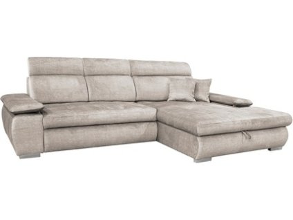 TIFANY - Pravá sedací souprava látka BÍLÁ KÁVA- ARAGON 03 (TIFFI) kolekce "GB"  (K250-Z) NOVÁ LÁTKA