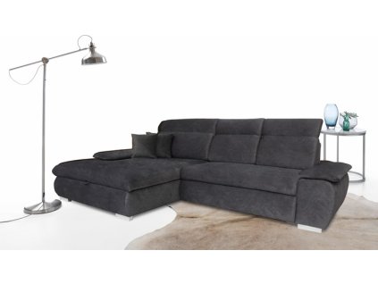 TIFANY - Levá sedací souprava látka GRAFITOVÁ - ARAGON 97 (TIFFI) kolekce "GB"  (K250-Z) NOVÁ LÁTKA