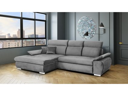 TIFANY - Levá sedací souprava látka ŠEDÁ - ARAGON 90 (TIFFI) kolekce "GB"  (K250-Z) NOVÁ LÁTKA