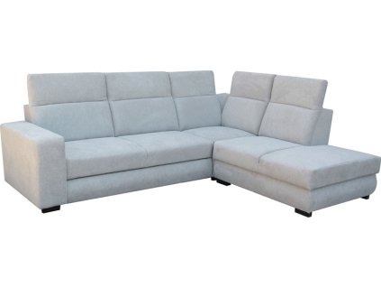 IRIS MINI - LEVÁ  sedací souprava, látka SVĚTLE ŠEDÁ - ARAGON 80 (IRYS MINI=2F+R+OTT=3balíky) (FE) (K250) NOVINKA