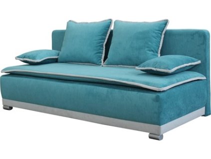 MONA (MONET) - pohovka látka tyrkysová Alfa 14 /lem Alfa 13 šedá (FI) - kolekce "F" (K250)NOVÁ LÁTKA