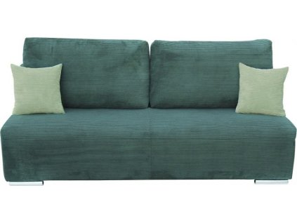 BODO pohovka rozkládací , látka tmavě zelená POSSO 14 /dekorační polštářky POSSO 47 sv.zelená (FE) - kolekce "E" (K250) NOVÁ LÁTKA