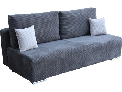 BODO pohovka rozkládací , látka grafitová POSSO 34 /dekorační polštářky POSSO 55 světle šedá (FE) - kolekce "E" (K250) NOVÁ LÁTKA