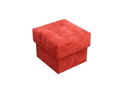 ALASKA NEW taburet 46x36x46 - látka RUN AGAIN 55 - Cihlová (K250) NOVINKA