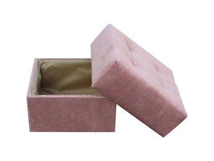 ALASKA NEW taburet 46x36x46 - látka RUN AGAIN 61 - Starorůžová (K250) NOVINKA