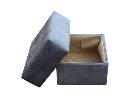 ALASKA NEW taburet 46x36x46 - látka NOEL 26 - Šedá (K250) NOVINKA